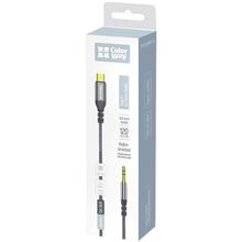 Кабель COLORWAY USB Type-C - аудио 3.5 мм 1.2 м Gray (CW-CBPDJ071-G)