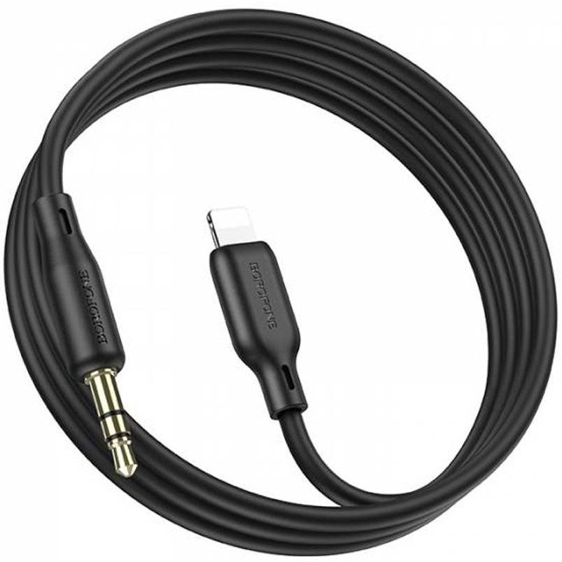 Кабель BOROFONE BL18 Lightning - аудіо 3,5 мм 1м Black (6941991101045) Тип Lightning - аудіо 3.5 мм