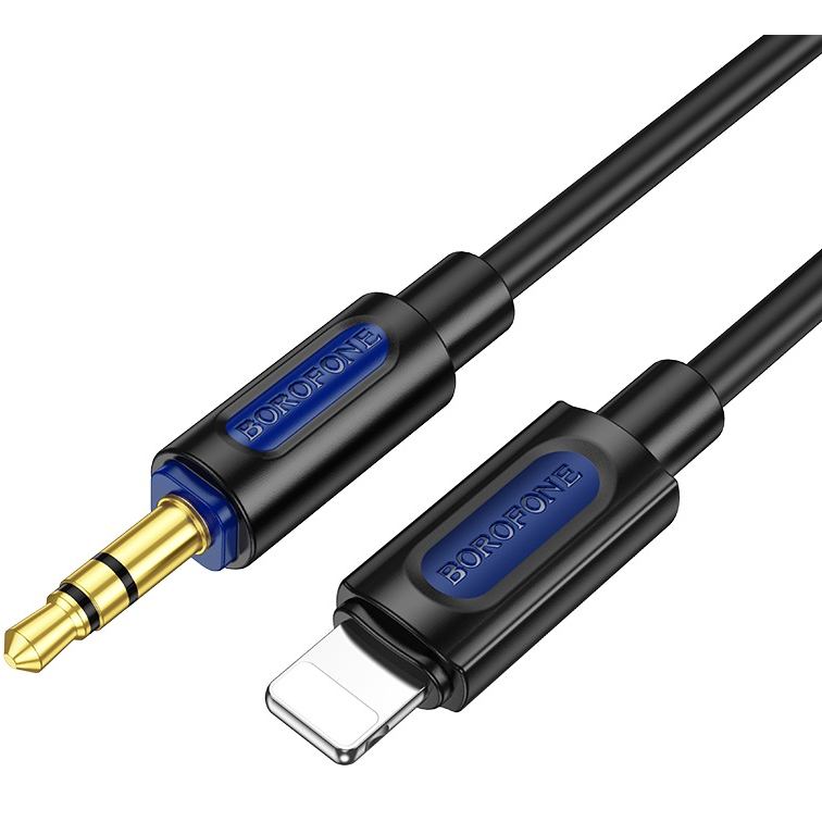 Кабель BOROFONE BL20 Lightning - аудіо 3,5 мм 1м Black (6941991114397)