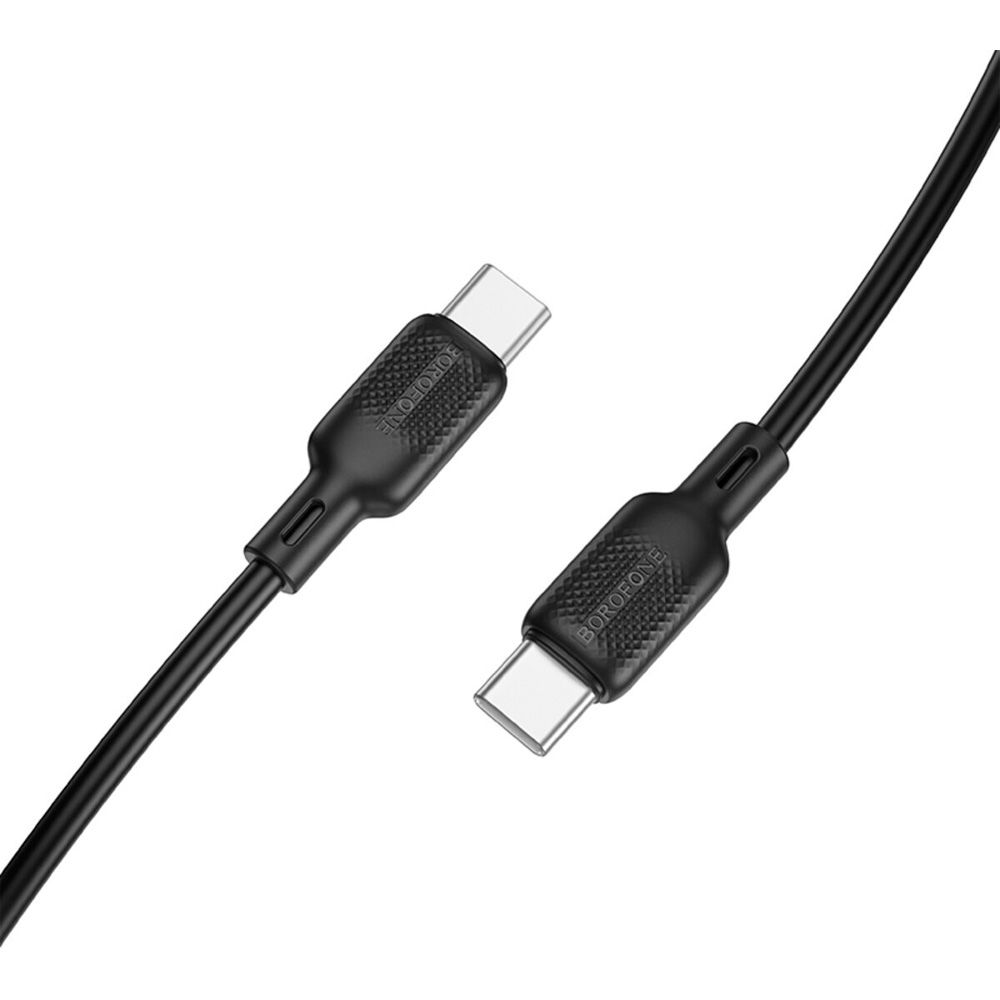 Кабель BOROFONE BX113 Lenny USB Type-C - USB Type-C 60W 1м Black (6941991115455) Довжина 1