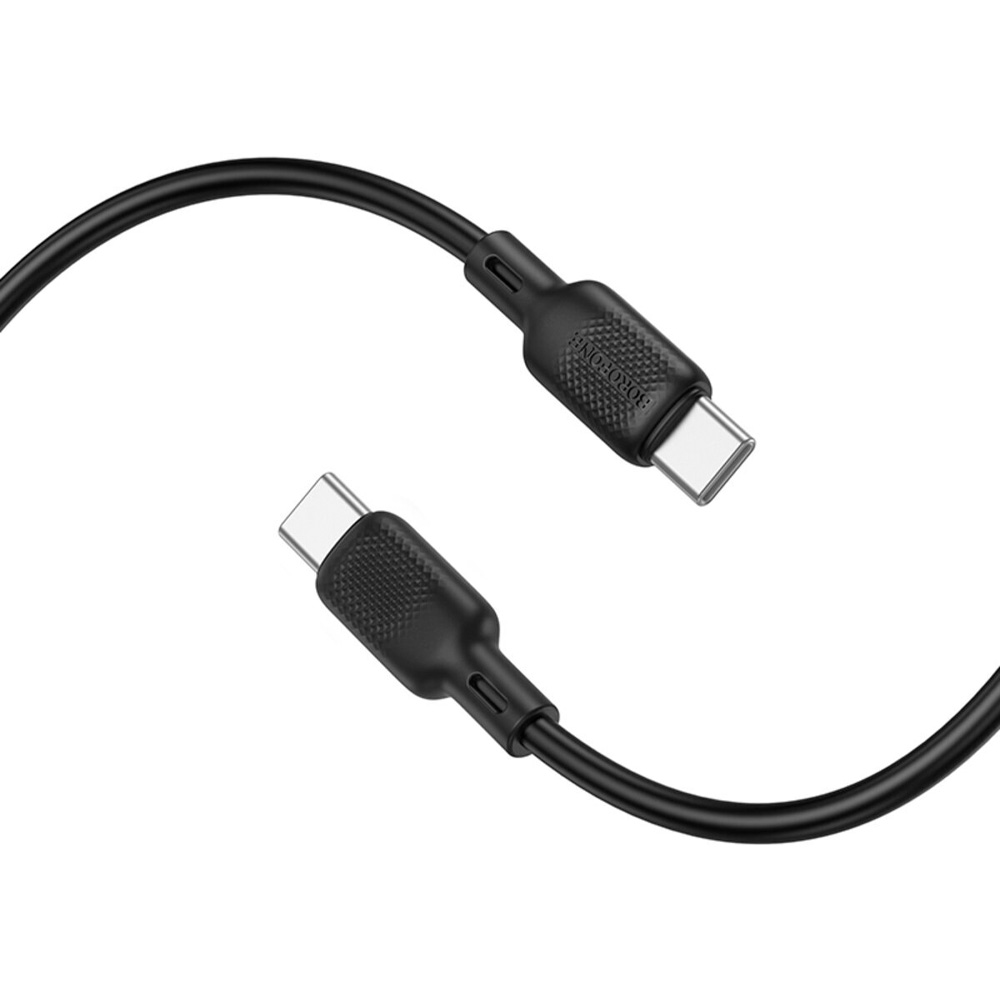 Кабель BOROFONE BX113 Lenny USB Type-C - USB Type-C 60W 1м Black (6941991115455) Підсвітка False