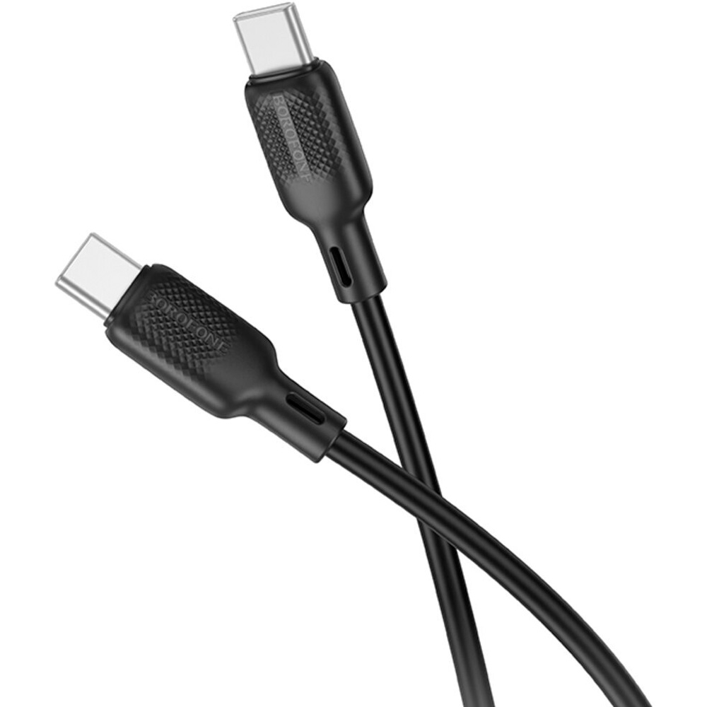 Кабель BOROFONE BX113 Lenny USB Type-C - USB Type-C 60W 1м Black (6941991115455) Тип USB Type-С - USB Type-С