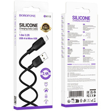 Кабель BOROFONE BX113 Lenny USB - Micro USB 1м Black (6941991115417)