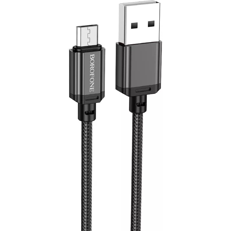 Кабель BOROFONE BX87 Sharp USB - micro-USB 1 м Black (6974443389029)