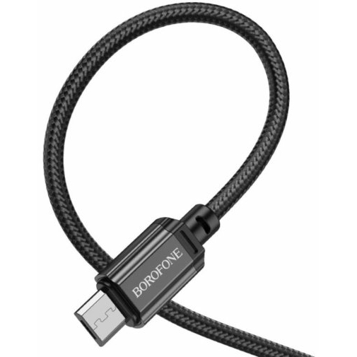 Кабель BOROFONE BX87 Sharp USB - micro-USB 1 м Black (6974443389029) Довжина 1
