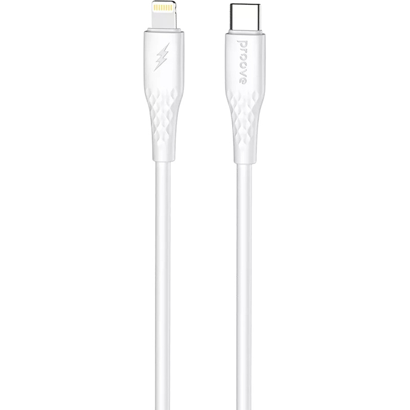 Кабель PROOVE GridLine USB Type-C - Lightning 27W 1 м White (CCGL27002102)