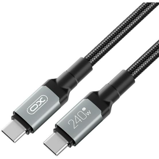 Кабель XO NBQ264A USB Type-C - USB Type-C 240W 1 м Black (NBQ264A_С_Black) Тип USB Type-С - USB Type-С