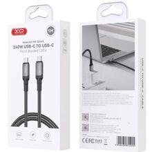 Кабель XO NBQ264A USB Type-C - USB Type-C 240W 1 м Black (NBQ264A_С_Black)