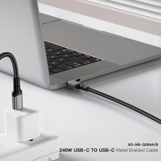 Кабель XO NBQ264A USB Type-C - USB Type-C 240W 2 м Black (NBQ264B_C_Black) Кабель XO NBQ264A USB Type-C - USB Type-C 240W 2 м Black (NBQ264B_C_Black) Підсвітка False