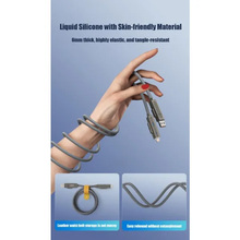 Кабель XO NB275 USB Type-C/USB-A - USB Type-C/Lightning 4-in-1 60W 1m Gray (NB275_4-in-1_Gray)