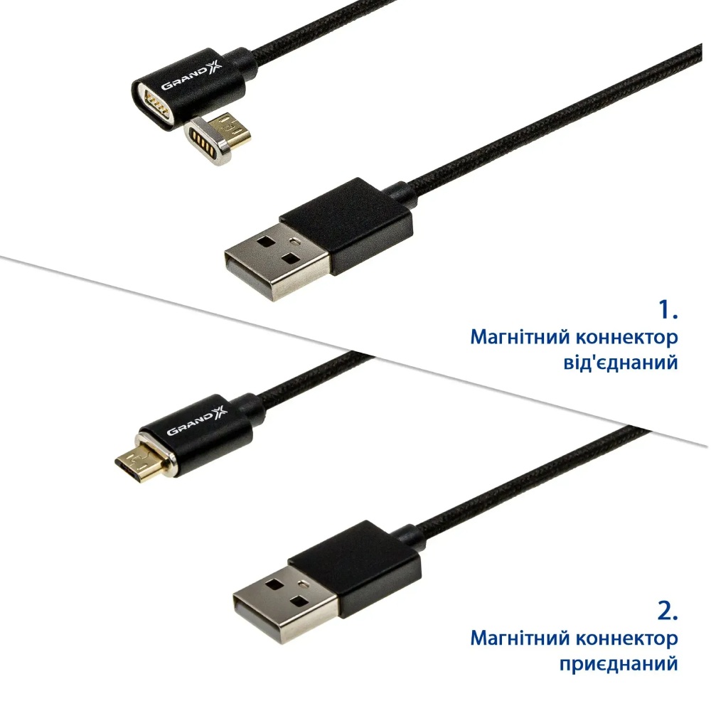 Фото Кабель GRAND-X USB - microUSB MG-01M
