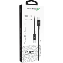 Кабель GRAND-X Type-C - Type-C Black (CC-07B)