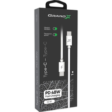 Кабель GRAND-X Type-C - Type-C 1 м White (CC-07)