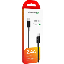 Кабель GRAND-X TypeC - Lightning 12W 1м Black (CL-03B)