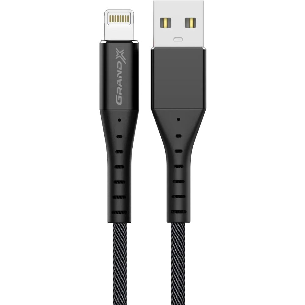 Кабель GRAND-X USB - Lightning 2,4A 1.2 м Black (FL-12В)