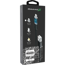 Кабель GRAND-X USB - Lightning 1 м Black  (МG-01L)