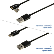Кабель GRAND-X USB - Lightning 1 м Black  (МG-01L)