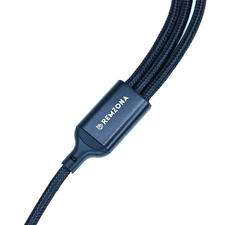 Кабель REMZONA USB3.0- Lightning/Type-C/Micro USB 96W 1.2 м (CUCLM1-01BK) Довжина 1.2