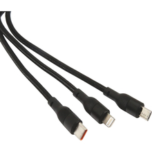 Кабель REMZONA USB3.0- Lightning/Type-C/Micro USB 96W 1.2 м (CUCLM1-01BK)
