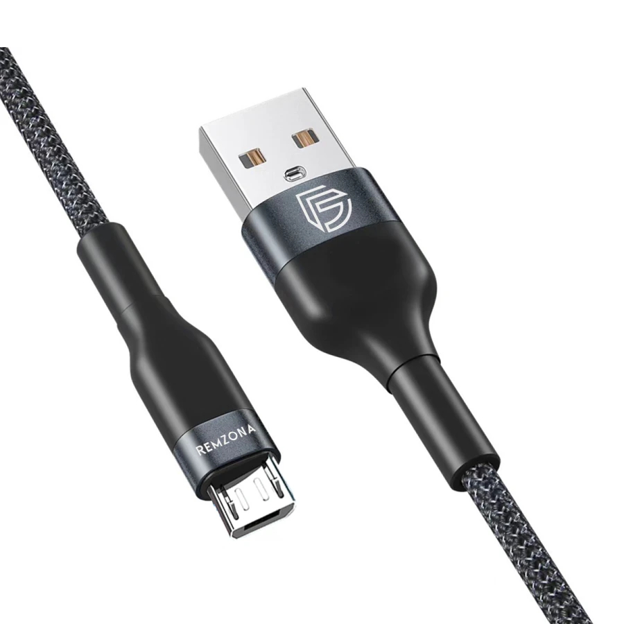 Кабель REMZONA USB2.0 - MicroUSB 3A 2 м (CUM2-02BK) Кабель REMZONA USB2.0 - MicroUSB 3A 2 м (CUM2-02BK)
