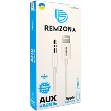 Кабель REMZONA AUX Lightning - 3.5 1 м White (CJL1-01WT)