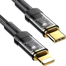 Кабель REMZONA USB Type-C - Lightning 1 м Black (CCL1-02BK)