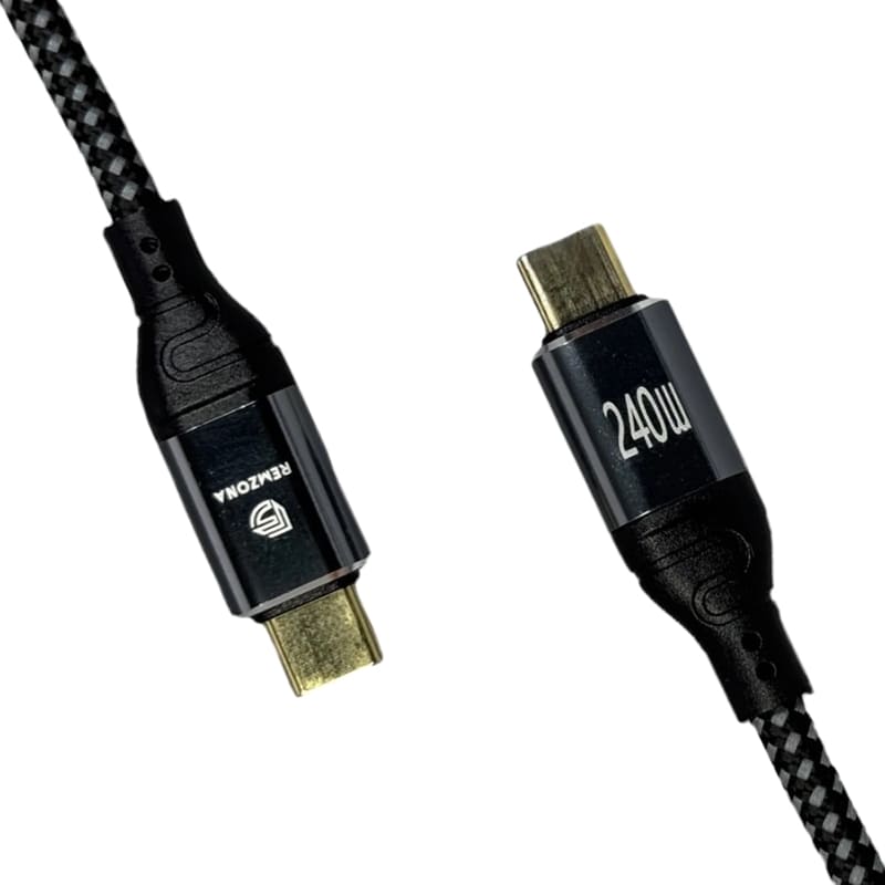 Кабель REMZONA USB Type-C - USB Type-C 240W 1.5 м Black (CCC15-05BK) Тип USB Type-С - USB Type-С