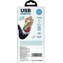 Кабель REMZONA USB-C to Lightning USB2.0 30W PD3.0 3A 1.2м 24K конектори CCL1-01BK Black (6924436491529)