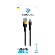 Кабель Remzona 66W 6A CUC1-03BK USB-A - USB-C 1 м Black (6958729012016)