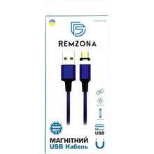 Кабель Remzona USB-A - MicroUSB 18W 3A CUM1M-02BL1 м Blue (6958729012078) Кабель Remzona USB-A - MicroUSB 18W 3A CUM1M-02BL1 м Blue (6958729012078)