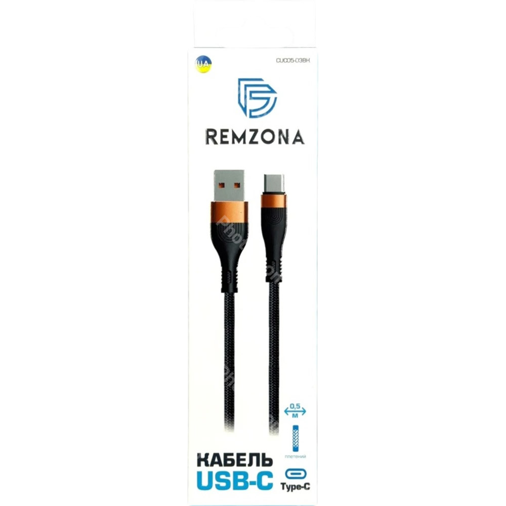 Кабель Remzona USB-A - USB-C 66W 6A CUC05-03BK Black (6958739012471) Додатково Матеріал: Нейлонова обплетення. Швидкість передачі: 480Mbps. Вихідний струм: 6А Потужність: 66W
