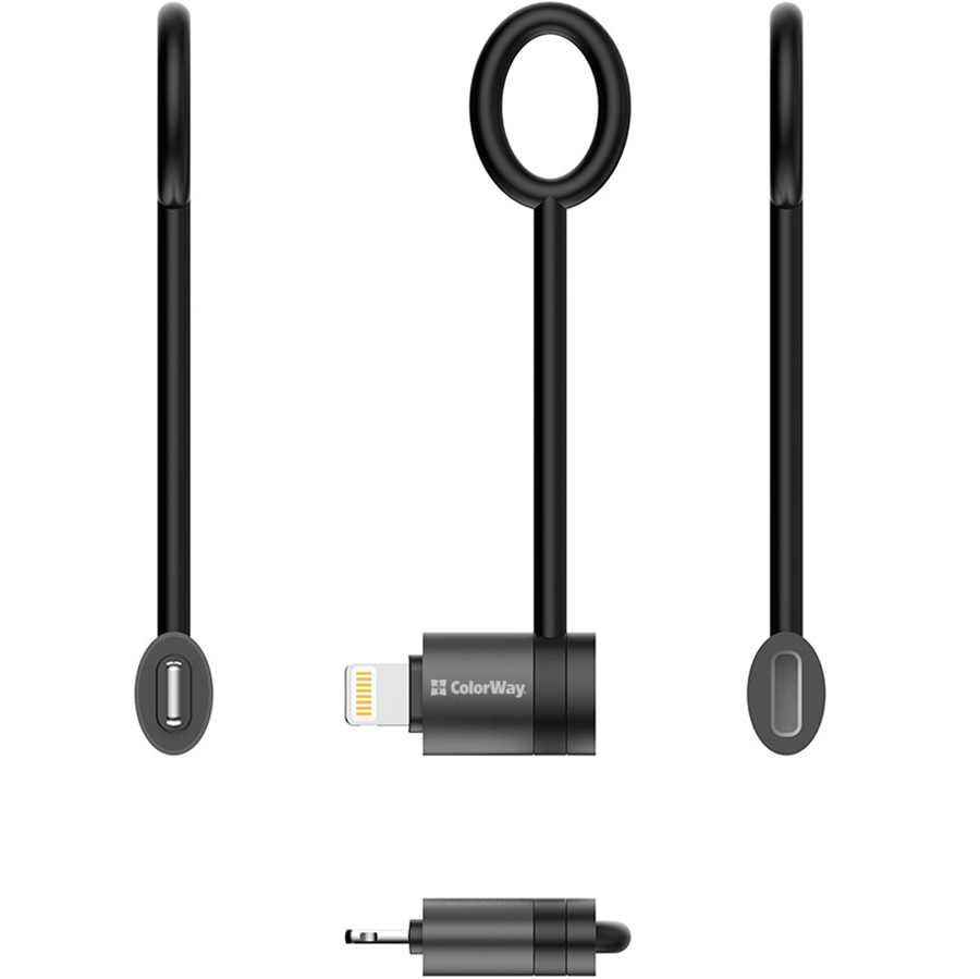 Фото 4 Адаптер-переходник COLORWAY Lightning To USB-C Black (CW-AD-LC)