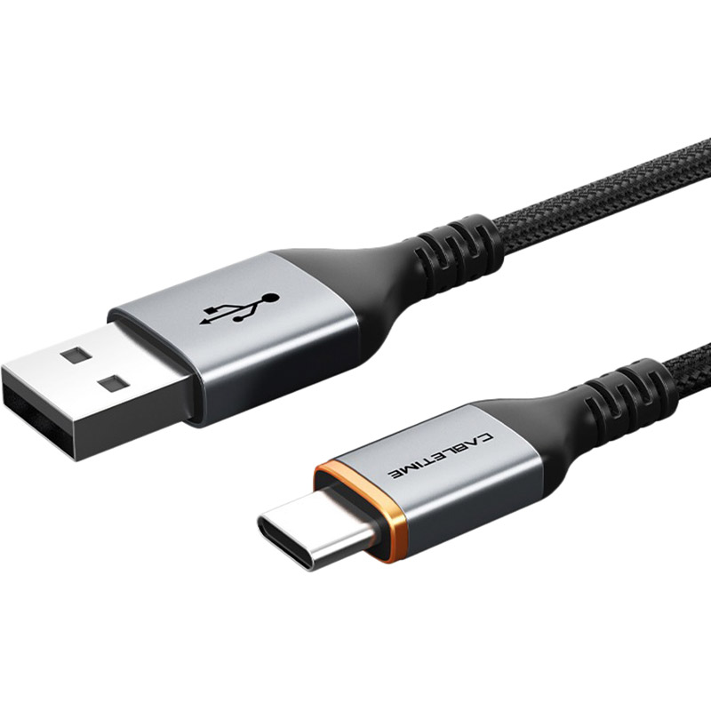 Кабель CABLETIME USB 2.0 AM - Type-C 1.5 м Black (CA30J)