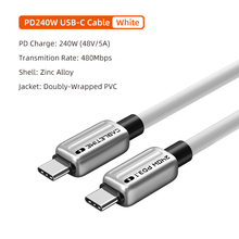 Кабель CABLETIME USB Type-C (M) - Type-C (M) PD240W 2 м (CU07L) Silver (CA915736)