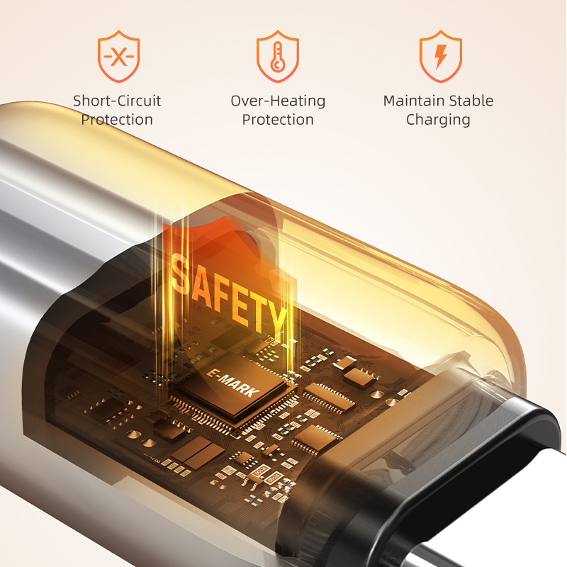 Кабель CABLETIME USB Type-C (M) - Type-C (M) PD240W 2 м (CU07L) Silver (CA915736) Подсветка False