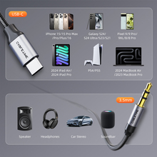 Кабель CABLETIME USB Type-C (M) - 3.5 мм (M) 1 м Silver (CF16H)