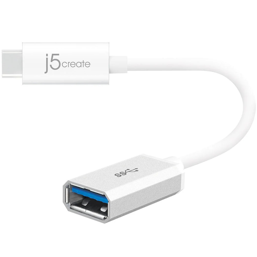 Кабель J5CREATE JUCX05-N USB OTG - USB Type-C 0.1м White Тип USB OTG - USB Type-C