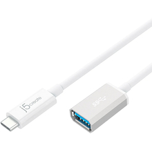 Кабель J5CREATE JUCX05-N USB OTG - USB Type-C 0.1м White