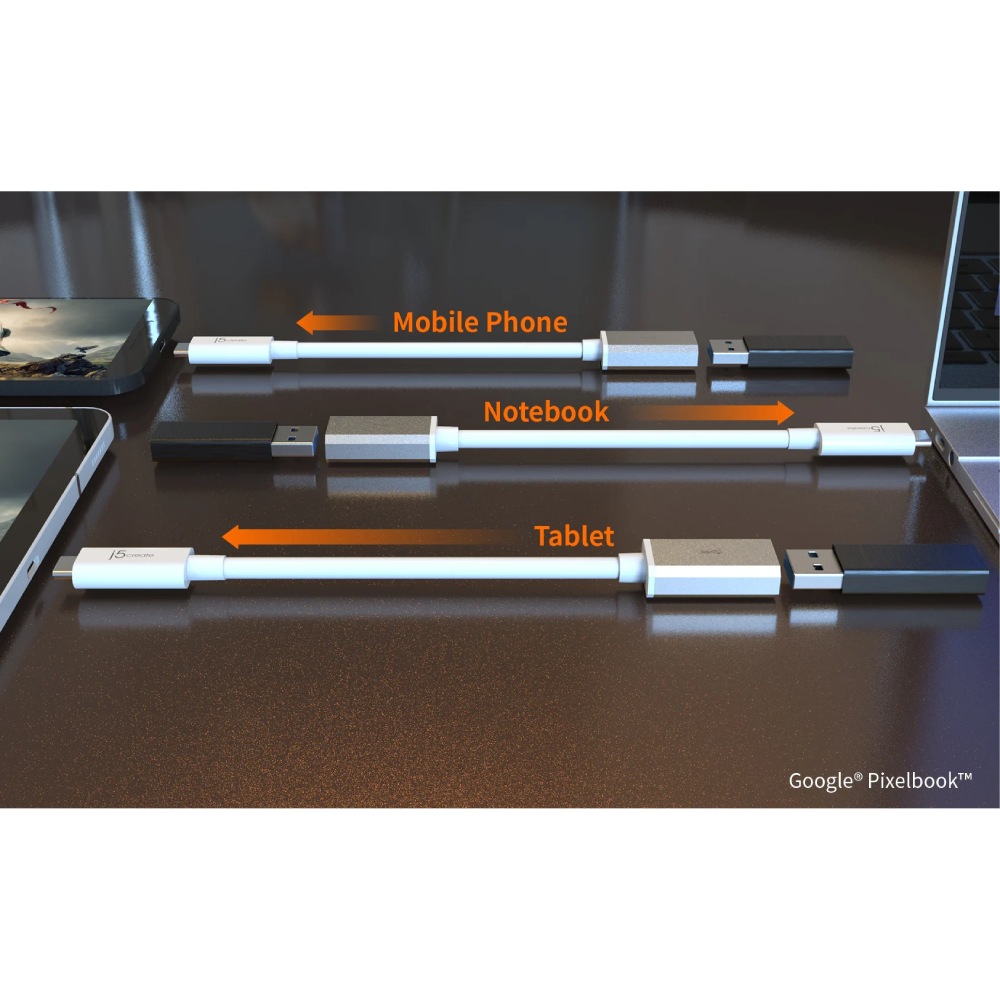 Фото Кабель J5CREATE JUCX05-N USB OTG - USB Type-C 0.1м White