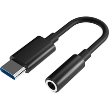 Кабель DEFENDER USB Type-C - аудіо 3.5 мм 0.11 м Black (63011)