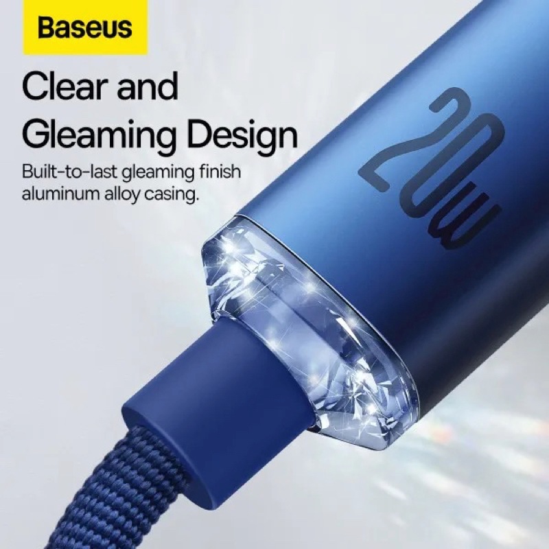 Фото 4 Кабель BASEUS Crystal Shine Series Fast Charging Data Cable Type-C to Lightning 20W 2 m Blue (CAJY000303)