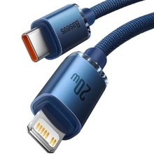 Кабель BASEUS Crystal Shine Series Fast Charging Data Cable Type-C to Lightning 20W 2 m Blue (CAJY000303)