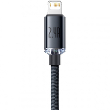 Кабель BASEUS Crystal Shine Series Fast Charging Data Cable USB to Lightning 2.4A 2m Black (CAJY000101)