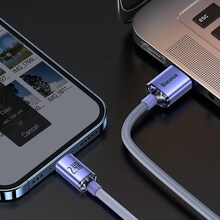 Кабель BASEUS Crystal Shine Series Fast Charging Data Cable USB to Lightning 2.4A 1.2m Purple (CAJY000005)