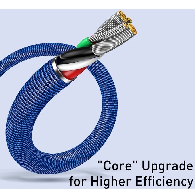 Зовнішній вигляд Кабель BASEUS Crystal Shine Series Fast Charging Data Cable USB to Lightning 2.4A 1.2m Blue (CAJY000003)