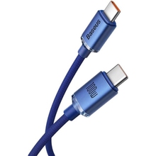 Кабель BASEUS Crystal Shine Series Fast Charging Data Cable Type-C to Type-C 100W 1.2 m Blue (CAJY000603)