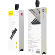 Адаптер BASEUS L41 Type-C(input) for Type-C female connectors+3.5 mm female Black