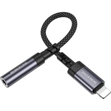 Переходник BOROFONE BV24 iP to 3.5mm Metal Grey (6941991120398)