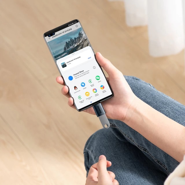 В Украине Адаптер BASEUS Ingenuity Mini OTG Type-C to USB-A 3.1 Blue (ZJJQ000003)