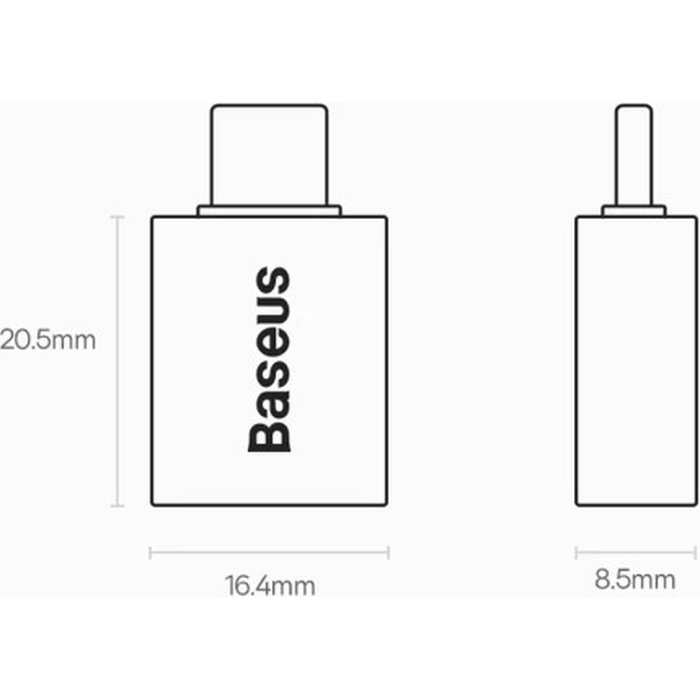 Заказать Адаптер BASEUS Ingenuity Mini OTG Type-C to USB-A 3.1 Blue (ZJJQ000003)